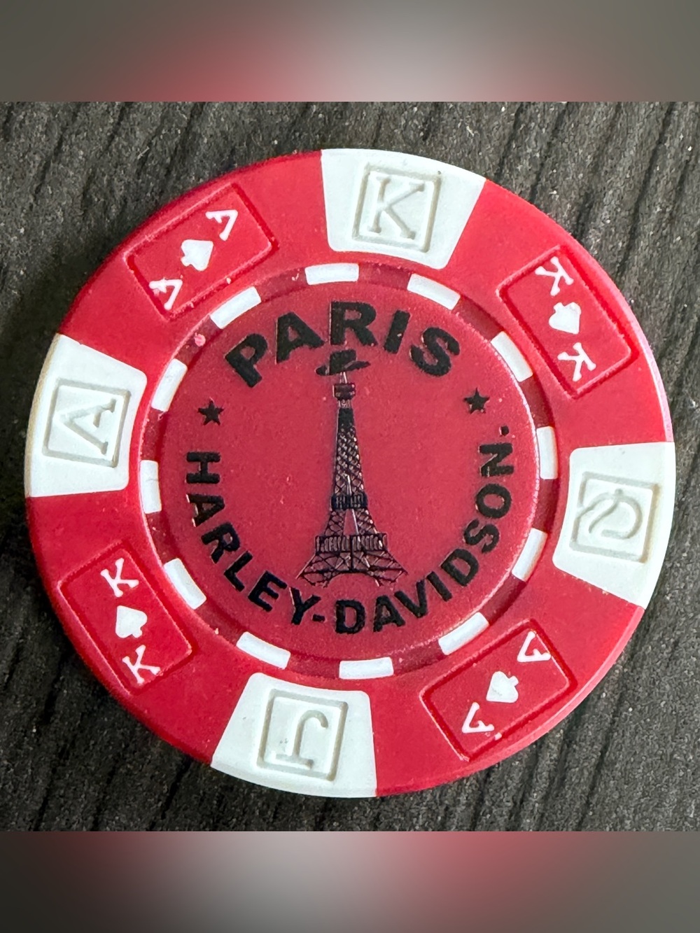 Collectible Harley Davidson Poker Chip Paris Harley Paris, Tx